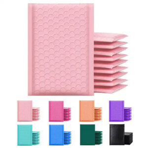 Wholesale Custom Printed High Quality Envelopes Padded Bubble Poly Eco Friendly Pink Bubble Mailer