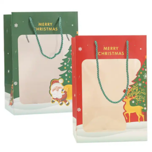 Custom Small Wedding Christmas Paper Gift Bags for Festival Gift Packing